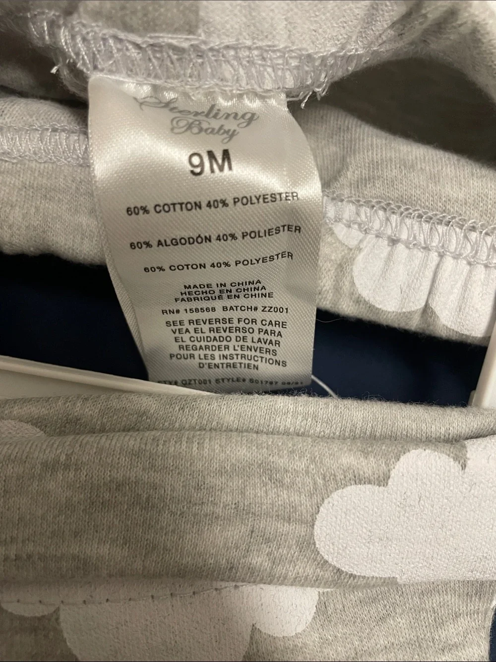 9M baby outfit - pants, onesie, hat